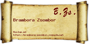 Brambora Zsombor névjegykártya